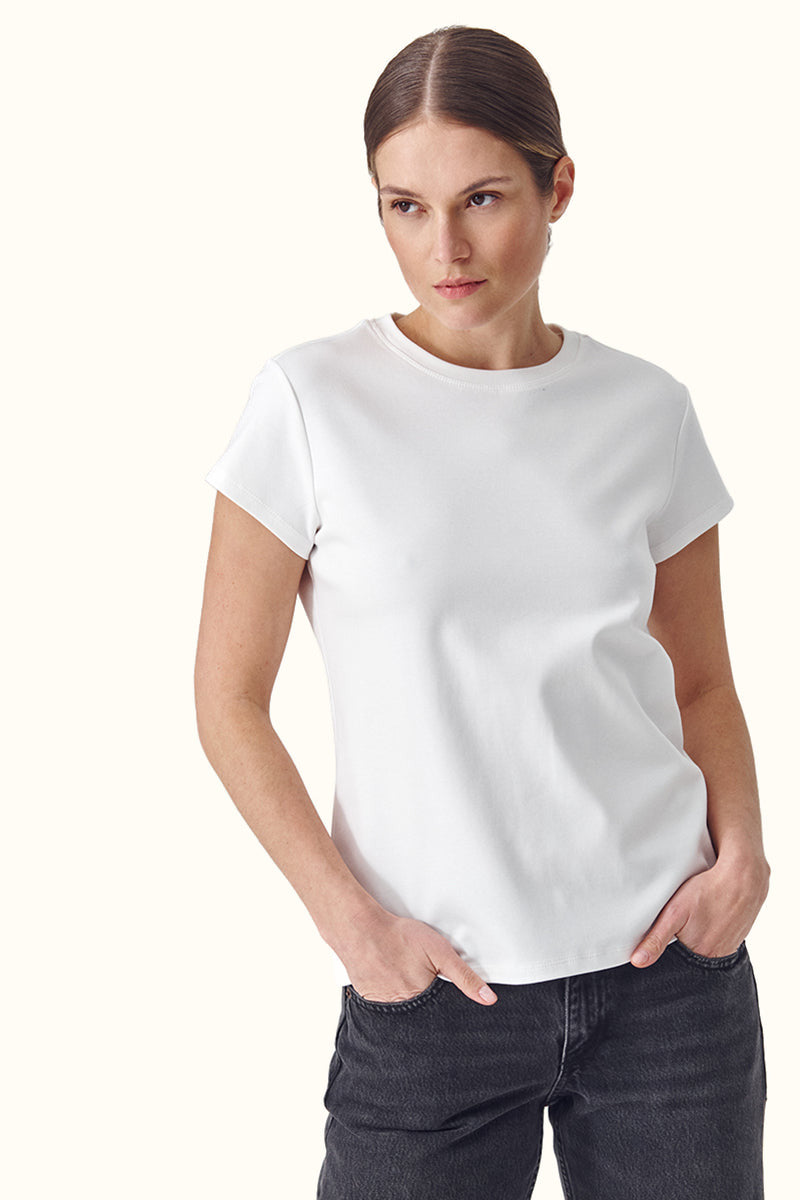T-shirt First Slim fit - Off-white