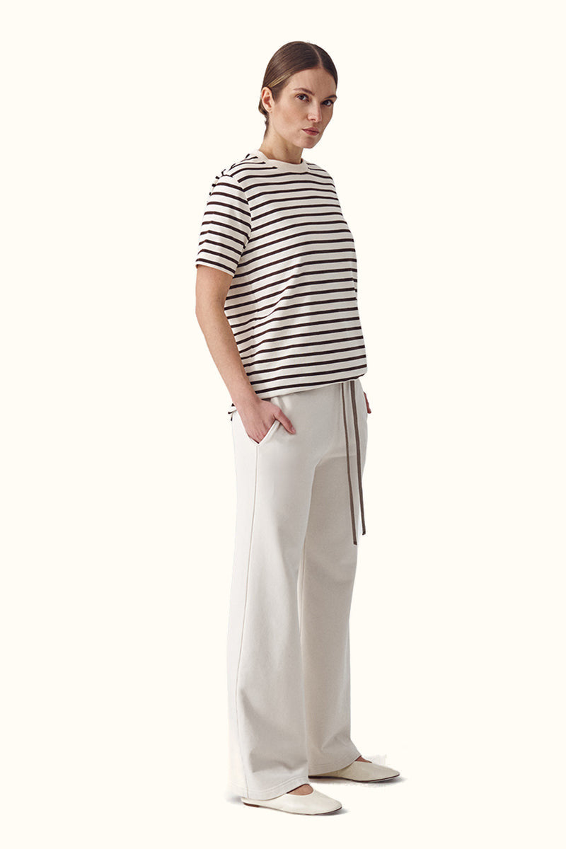 Spodnie Ease Wide Leg- Ecru